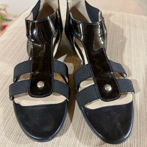 Ag Adriano Goldschmied Glossy Black Sandals